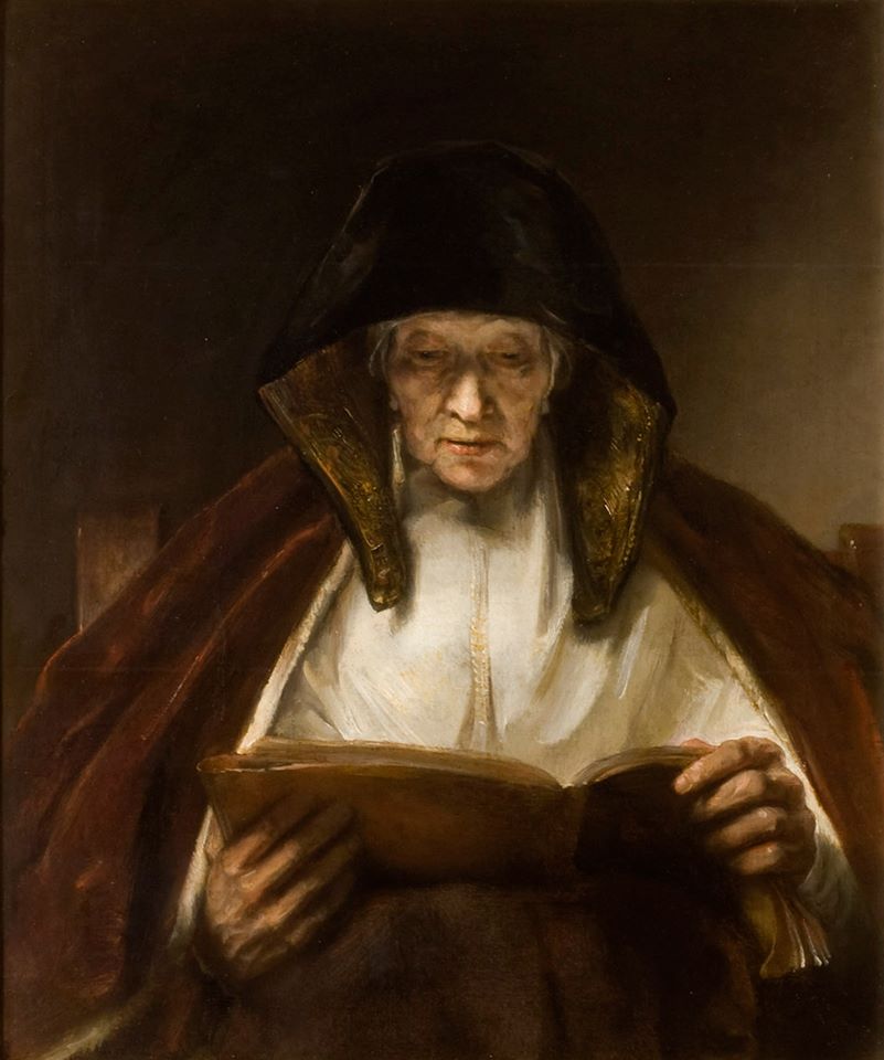 de lezende oude vrouw